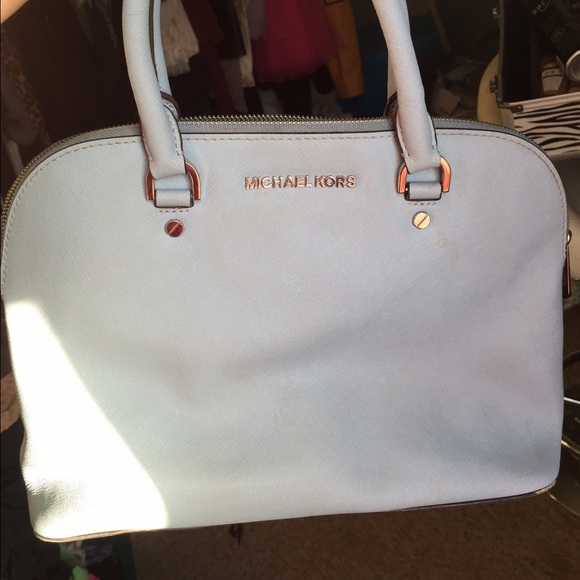 Sky blue Michael Kors large dome Cindy