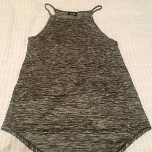 Grey high neck tank top