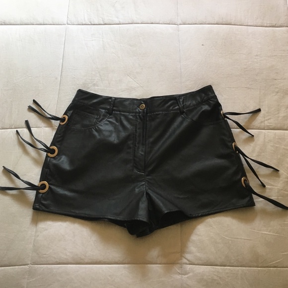 Festival ready faux leather short