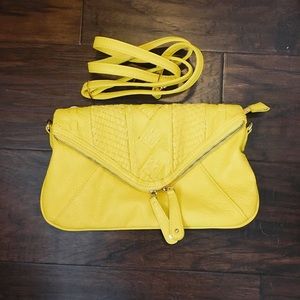 Neon yellow clutch