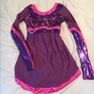 Pink and Purple Custom Sparkly Dance Costume