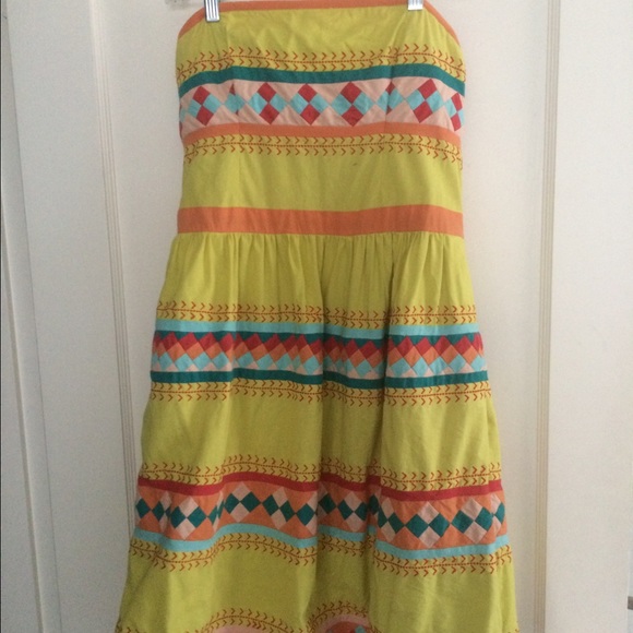 Colorful Patchwork Anthropologie Dress
