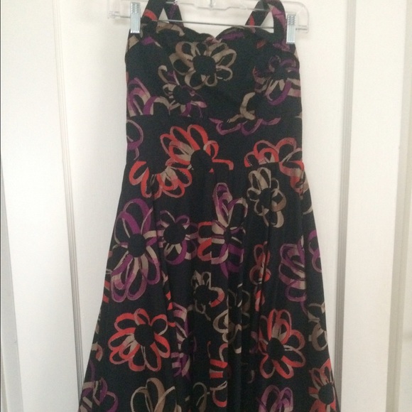 Flowery Halter Dress