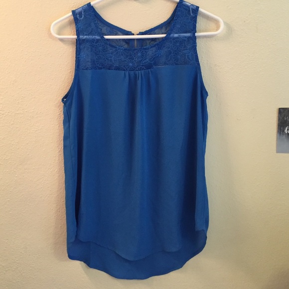 Blue dressy tank top