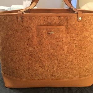 Faux cork tote bag