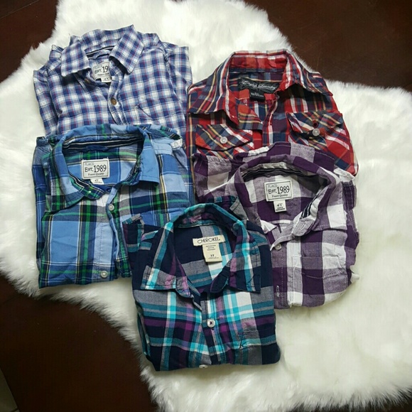 Set of 5 button down shirts for boys