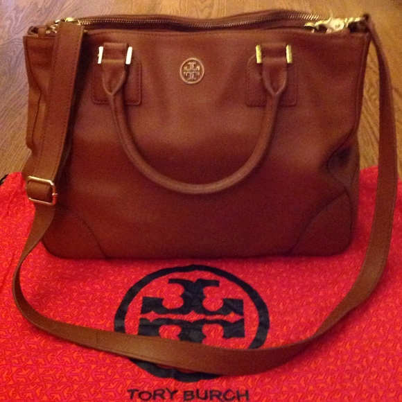 Tory Burch Robinson Double-Zip Leather Tote
