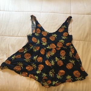 LF Paper Heart pineapple playsuit