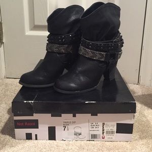 Not Rated black bootie from Buckle