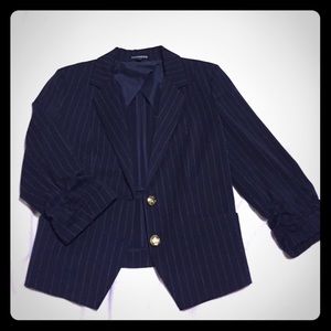 Express navy pinstripe blazer/suit jacket