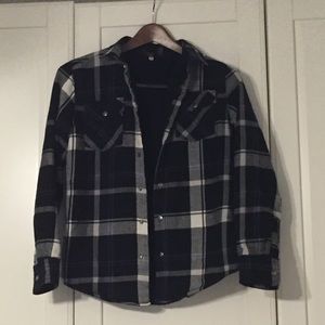 Boys Plaid fleece lined jacket/shirt