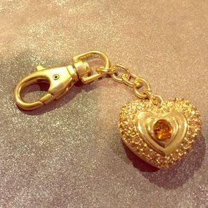 Rhinestone heart keychain