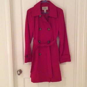 Red trench coat!