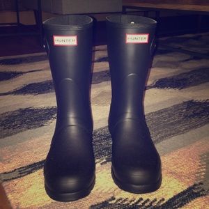 Brand New Black Short Hunter Rain Boots
