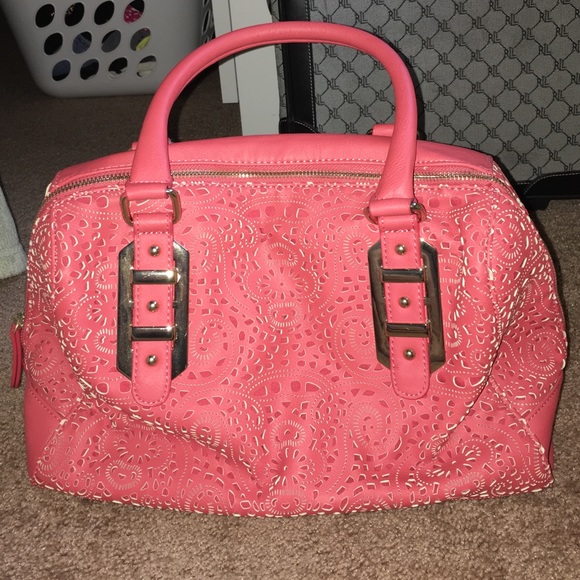 Aldo Floral Coral Handbag