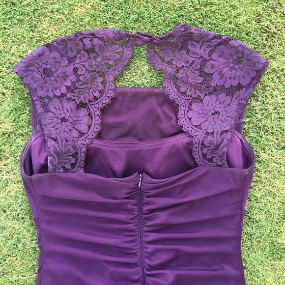 Purple Lace short prom dress - Picture 3 of 3