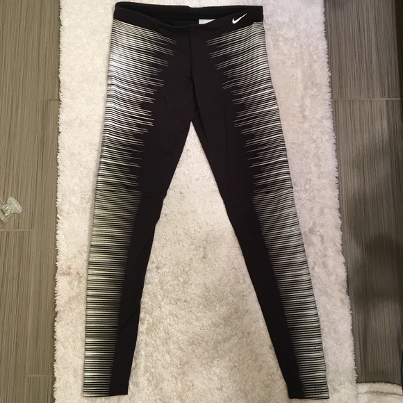 Nike dri-fit silver reflective leggings