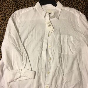 Loft, XL button down shirt, white color, NWT