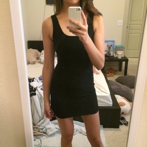 UO Bodycon Dress w/ Diagonal Bandage Pattern