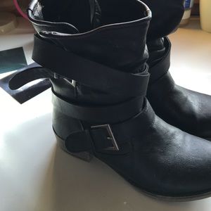 Black Buckle Booties