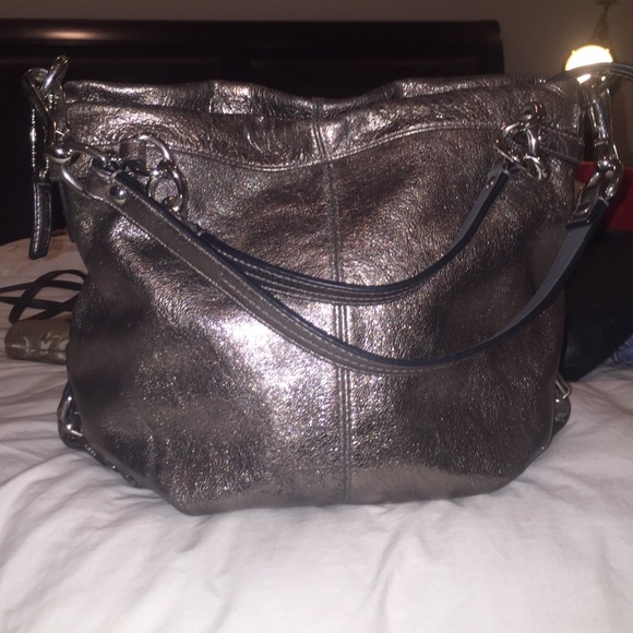 Pewter/Silver Coach Bag