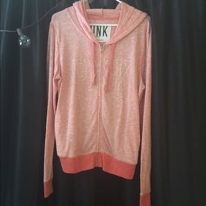 VS PINK CORAL/ORANGE ZIP HOODIE