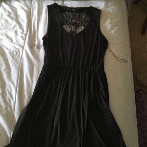 Black just above the knee skull black dress
