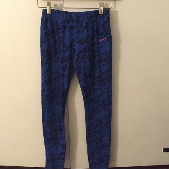 Blue Nike Swoosh Pants