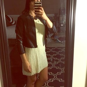 Sparkly faux leather jacket