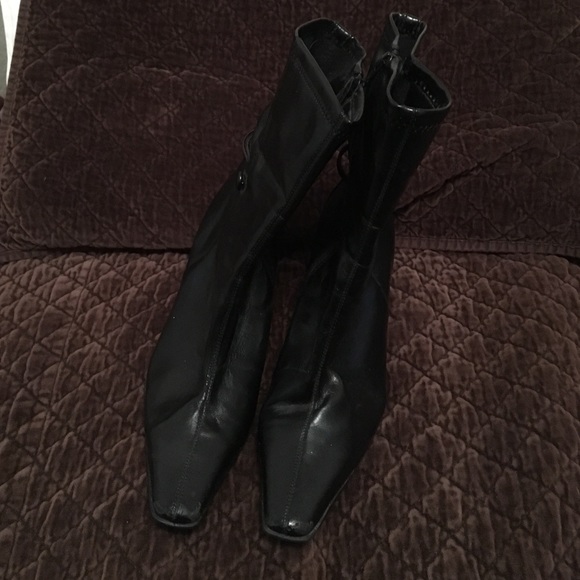 Madeline Taller Black Pointed Ankle Boots
