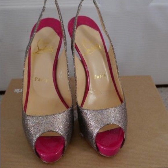 Christian Louboutin Glitter Patent Toe Shoes