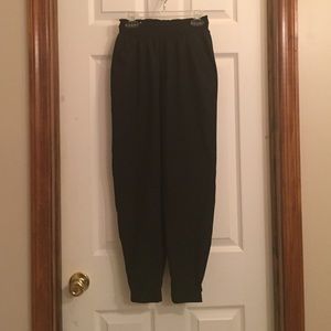 Black polyester pants
