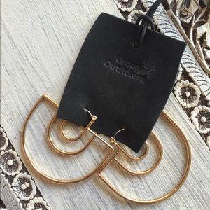 Gold Retro Half Hoop Earrings ✌🏼️