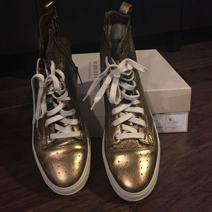 Burberry Northfield Metallic High Top Sneaker