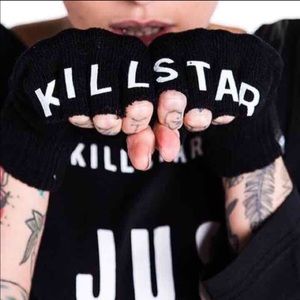 KILLSTAR Black Fingerless Goth Gloves
