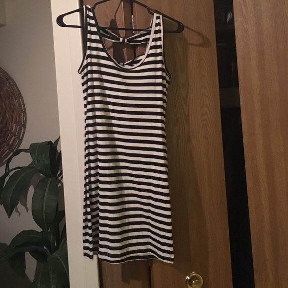 Black and White strapped dress
