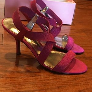 Nina Veida evening sandal in orchid.