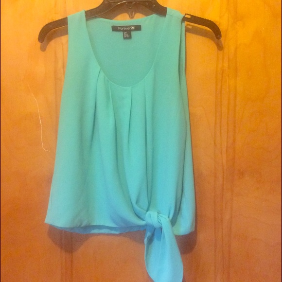 Tiffany Blue side tie top! Gorgeous color!