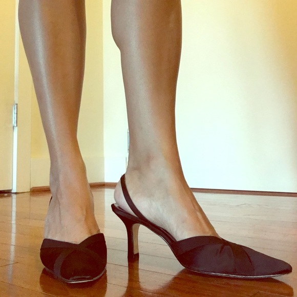 Nina sling back pumps.