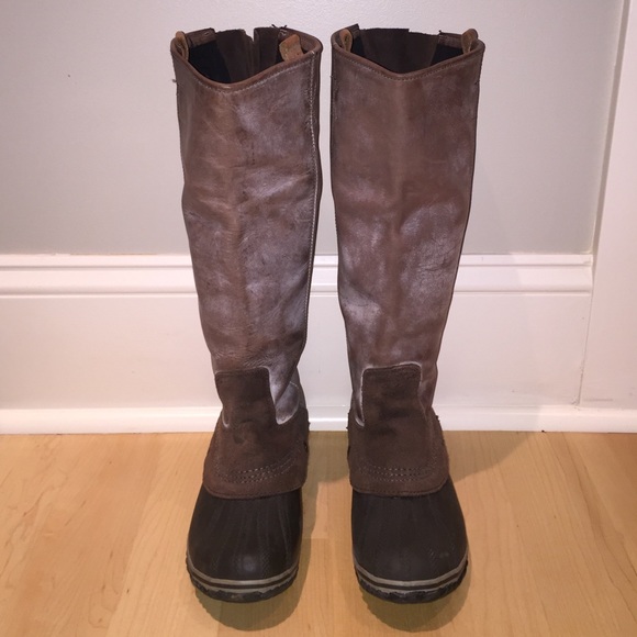 sorel slimpack riding boot dark fog