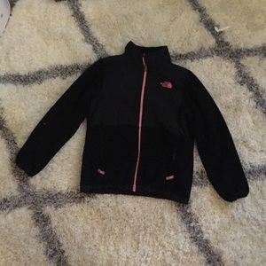 Northface jacket black and pink fleece