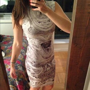 Zara bodycon marble dress