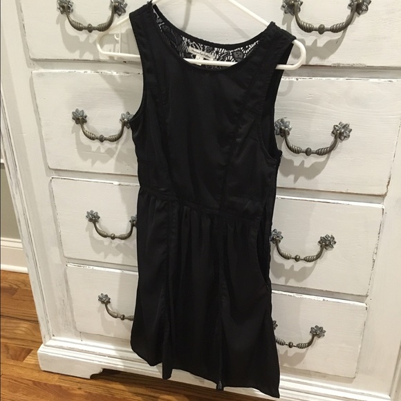Black American Eagle dress with lace back.