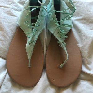 Qupid Teal Sandals
