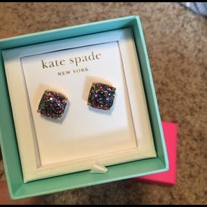 Multi glitter Kate Spade earrings