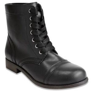 Black Lace Up Booties • Never Worn