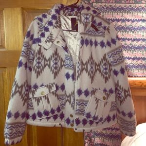 Tribal Fleece Zip Up Jacket