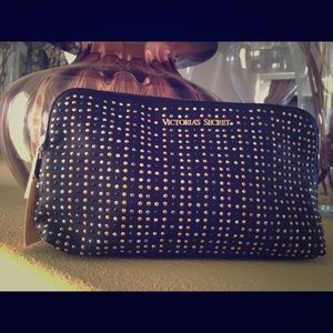 Victoria's Secret- Black Studded Makeup Bag