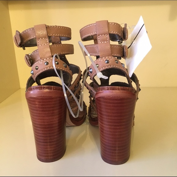 Sam Edelman Keith Gladiator Brown Sugar High Heels - Picture 2 of 4
