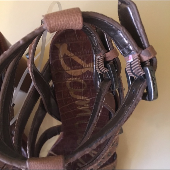 Sam Edelman Keith Gladiator Brown Sugar High Heels - Picture 4 of 4